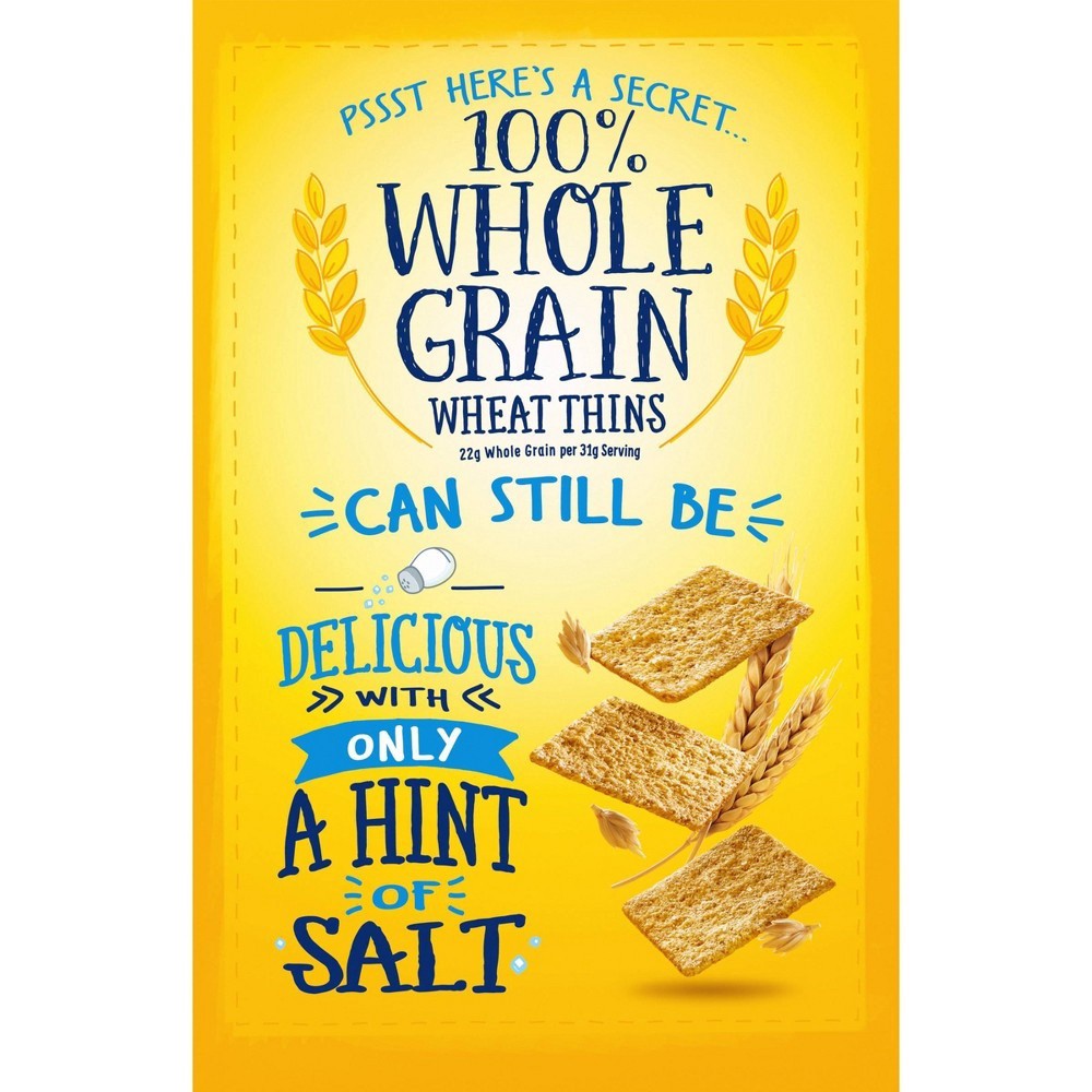 slide 17 of 18, Wheat Thins Hint of Salt Whole Grain Low Sodium Crackers, 9.1 oz, 0.67 lb