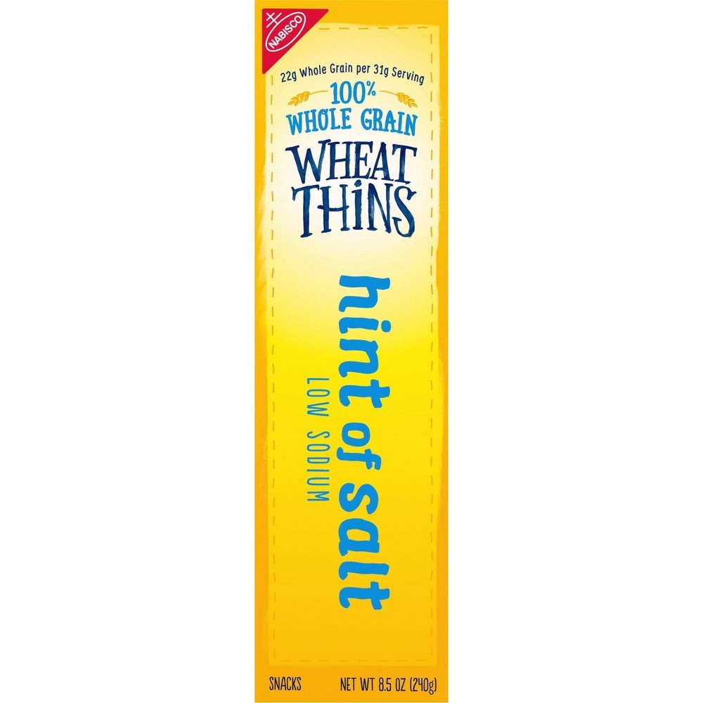 slide 18 of 18, Wheat Thins Hint of Salt Whole Grain Low Sodium Crackers, 9.1 oz, 0.67 lb