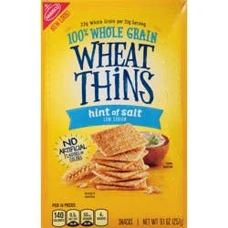 Wheat Thins Nabisco Wheat Thins Hint of Salt Snacks 9.1 oz. Box