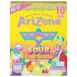 AriZona Sour Mixed Lemonade Fruit Snacks 10 - 0.9 oz each