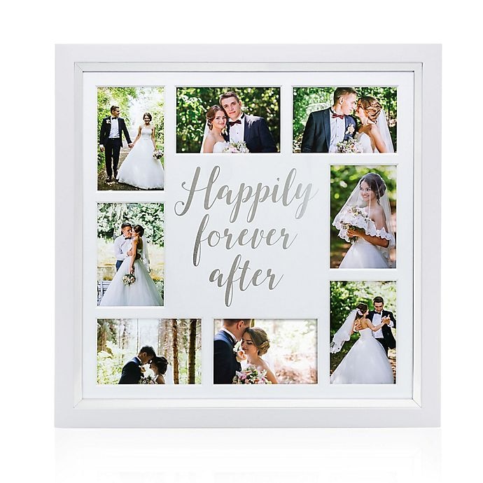 slide 1 of 4, Pearhead Happily Ever After 8-Photo Collage Frame - White, 1 ct