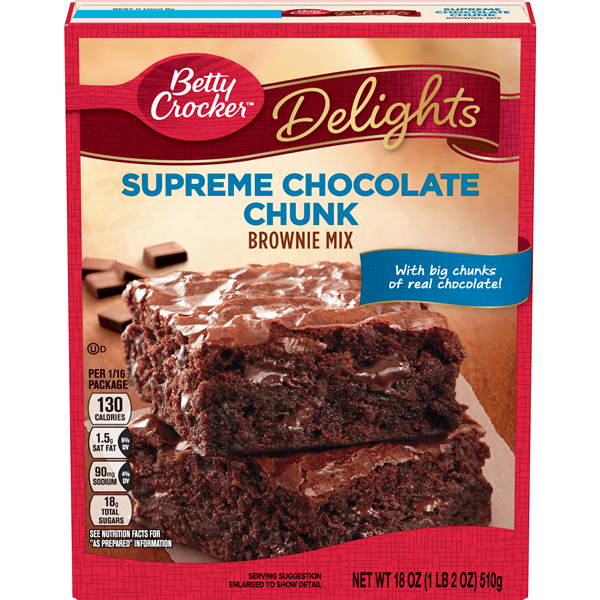 slide 1 of 1, Betty Crocker Premium Chocolate Chunk Brownie Mix, 18 oz