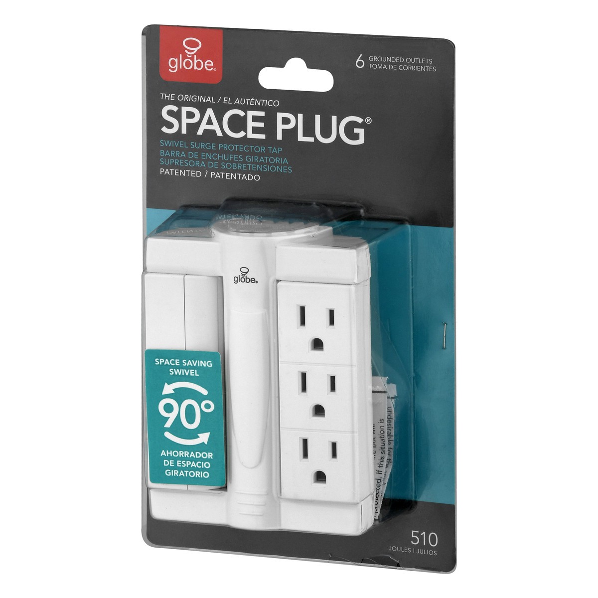 slide 1 of 10, Globe Space Plug The Original Grounded Outlets 1 ea, 1 ea