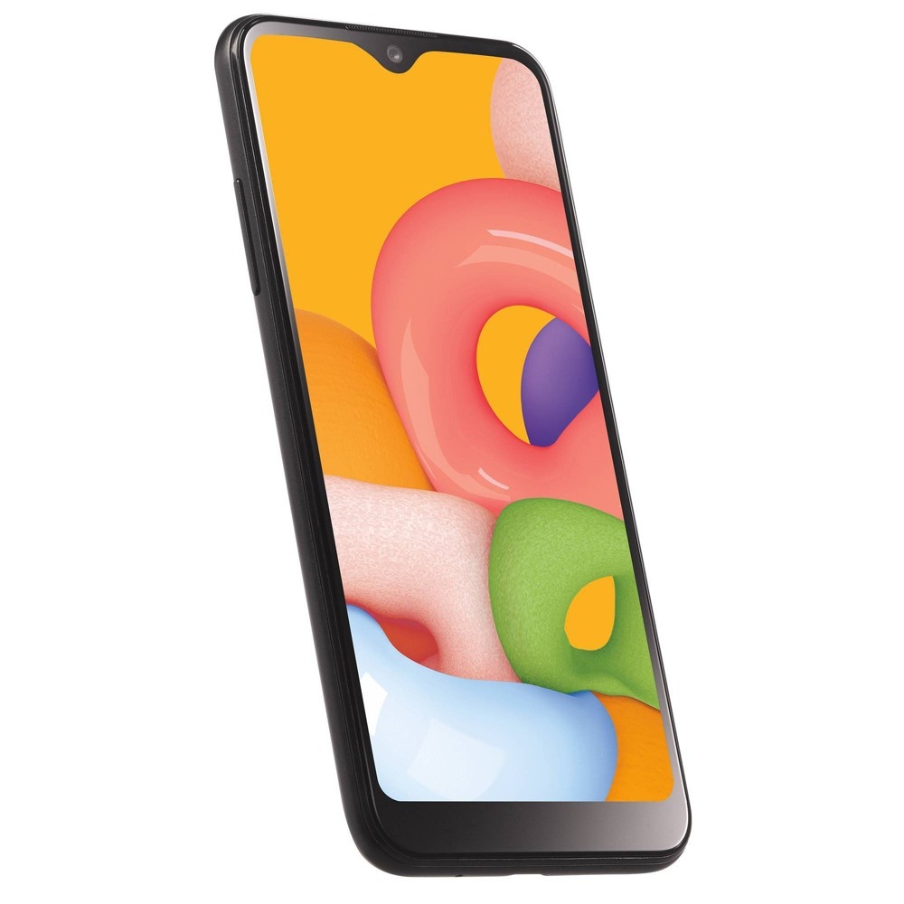 slide 2 of 8, Tracfone Pre-Paid Samsung A01 (16GB) - Black, 1 ct