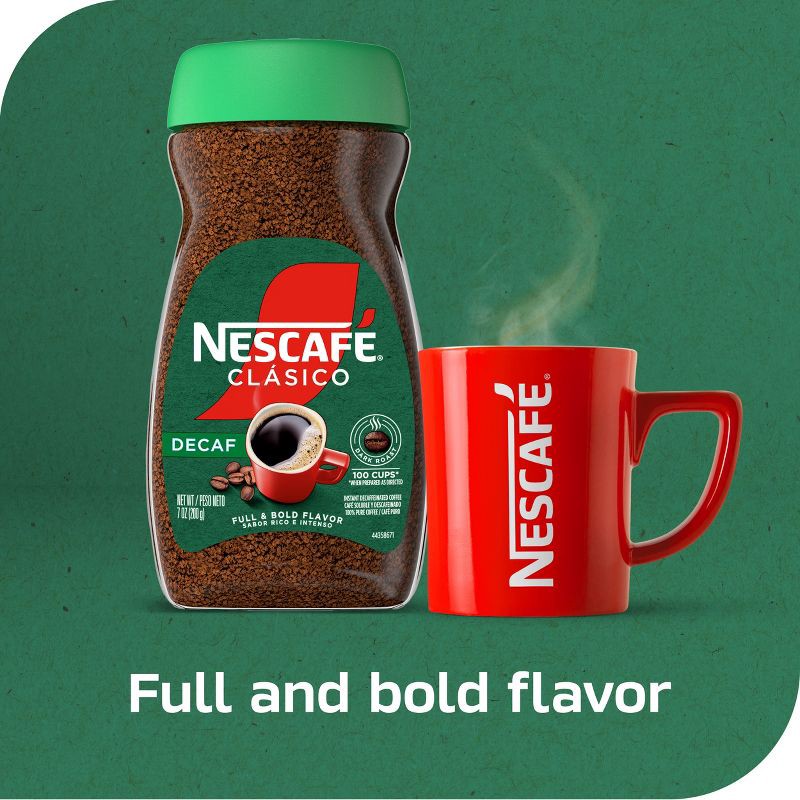 slide 2 of 9, Nescafe Clasico Decaf Dark Roast Coffee - 7oz, 7 oz