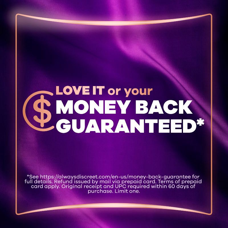 slide 7 of 9, Always Discreet Boutique Adult Postpartum Incontinence Underwear for Women - Black - Large - 10ct, 10 ct