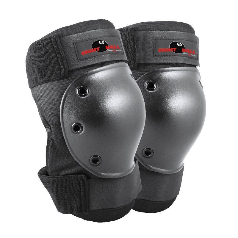 slide 3 of 5, Eight Ball 14+ Pad Set 3pk - Black: Elbow, Knee, Wrist Protection for Cycling, 3 ct