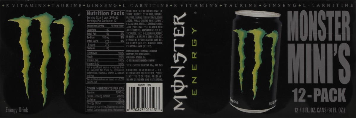 slide 7 of 7, Monster Energy Drink - 12 ct, 12 ct