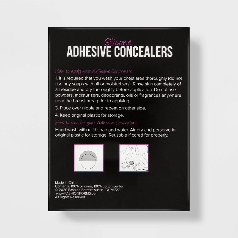 slide 3 of 3, Fashion Forms Women's Adhesive Breast Petals - One Size Fits Most: Silicone Nipple Covers, Solid Pattern, Opaque Finish, 1 ct