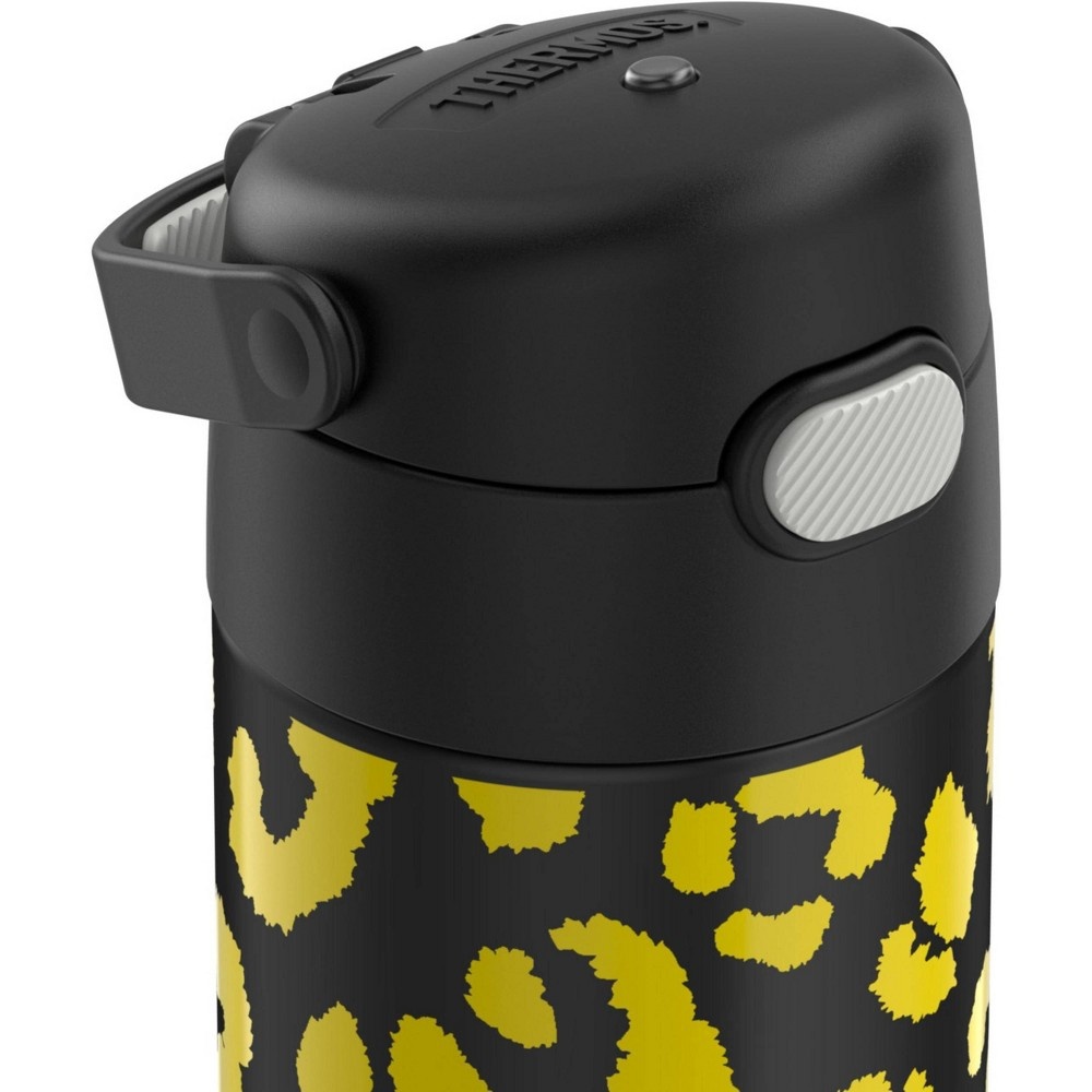 New Thermos 16oz Kids Funtainer Insulated Water Bottle Handle Yellow  Leopard