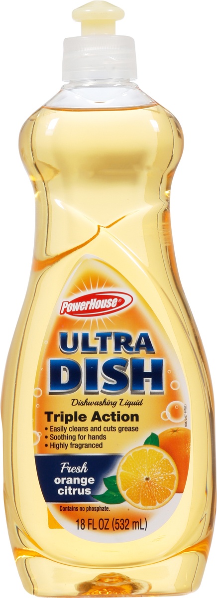 slide 8 of 10, Power House Ultra Antibacterial Dish Detergent, 25 fl oz