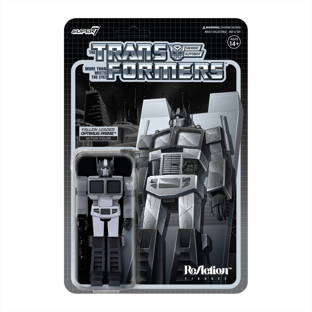 slide 3 of 3, Hasbro Super7 Transformers Optimus Prime Figure - Exclusive Black & White, 1 ct