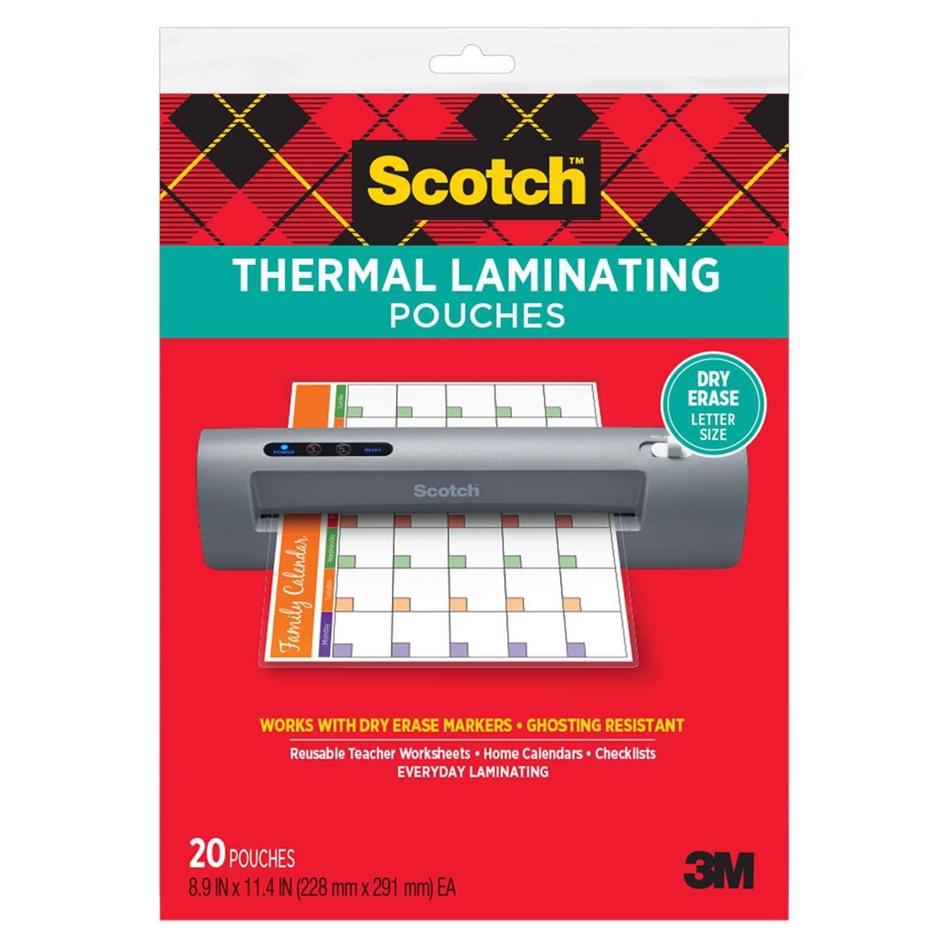 Scotch Dry Erase Thermal Laminating Sheets 20 ct Shipt