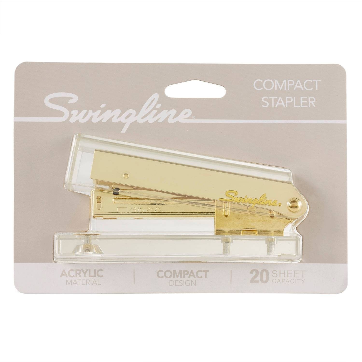 slide 1 of 5, Swingline Acrylic Stapler - Gold, 1 ct
