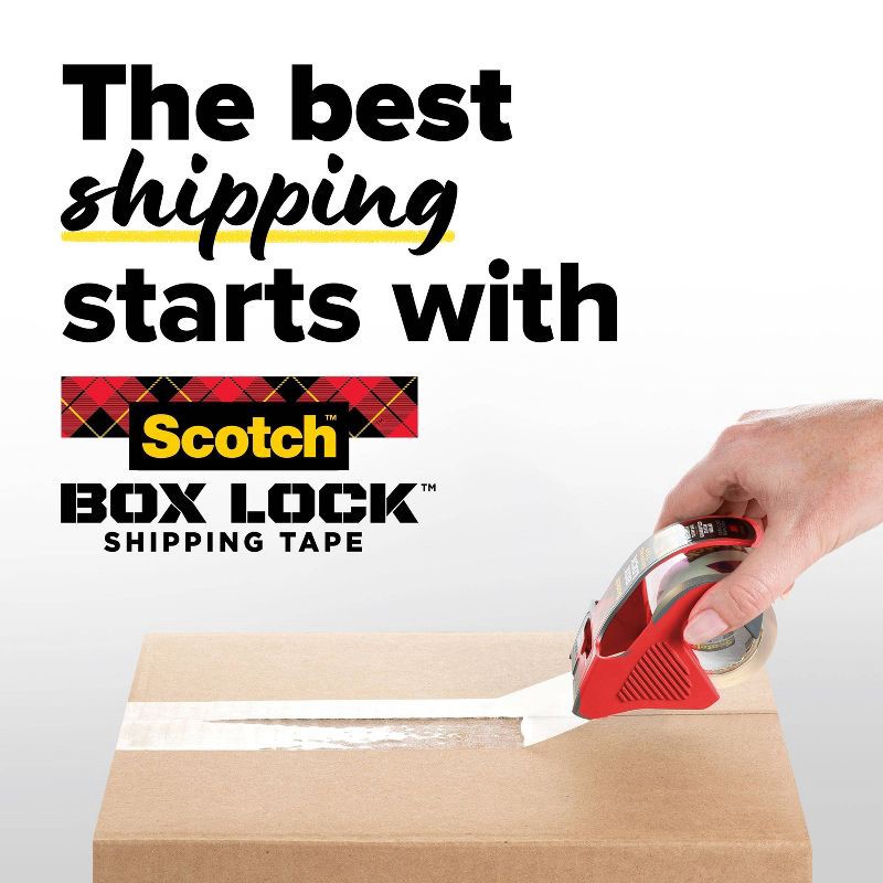 slide 10 of 16, Scotch Box Lock Shipping Tape 1.88in x 27.8yd, 1 ct