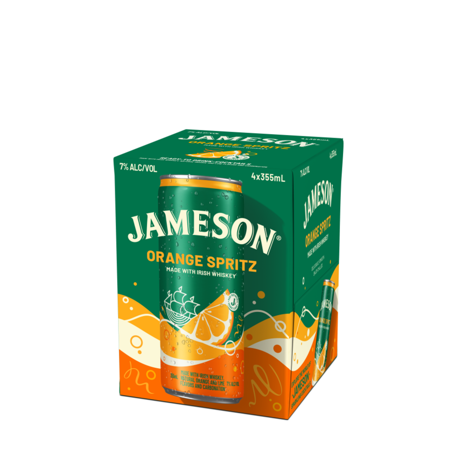 slide 6 of 8, Jameson Orange Spritz Cocktail 4 - 355 ml Cans, 4 ct; 355 ml