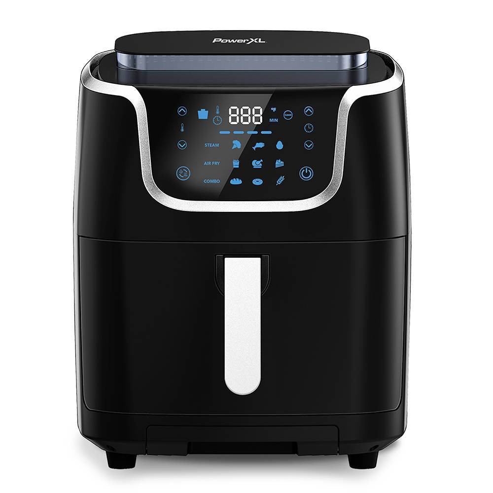 slide 1 of 3, PowerXL Air Fryer Steamer, 7 qt