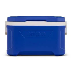 Igloo Latitude 52qt Cooler - Blue: 85-Can Capacity, One-Hand Opening, Cup Holder