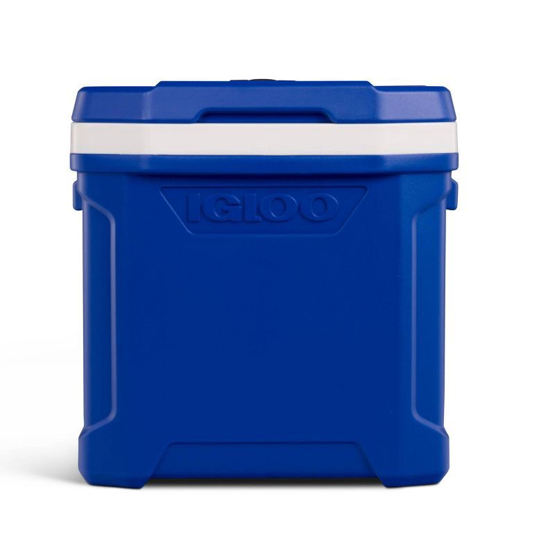 slide 3 of 14, Igloo Latitude 60qt Rolling Cooler - Blue: Wheels, Retractable Handle, One-Hand Opening, 60 qt