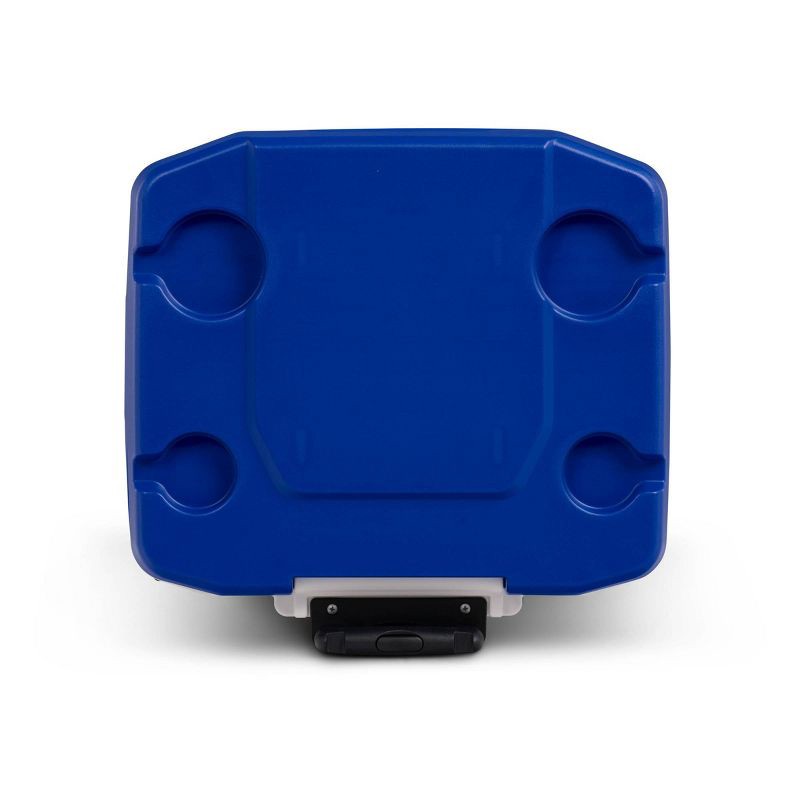 slide 10 of 14, Igloo Latitude 60qt Rolling Cooler - Blue: Wheels, Retractable Handle, One-Hand Opening, 60 qt