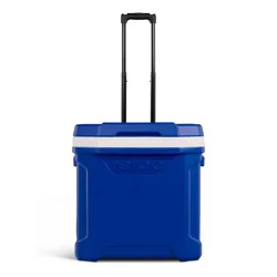 Igloo Latitude 60qt Rolling Cooler - Blue: Wheels, Retractable Handle, One-Hand Opening