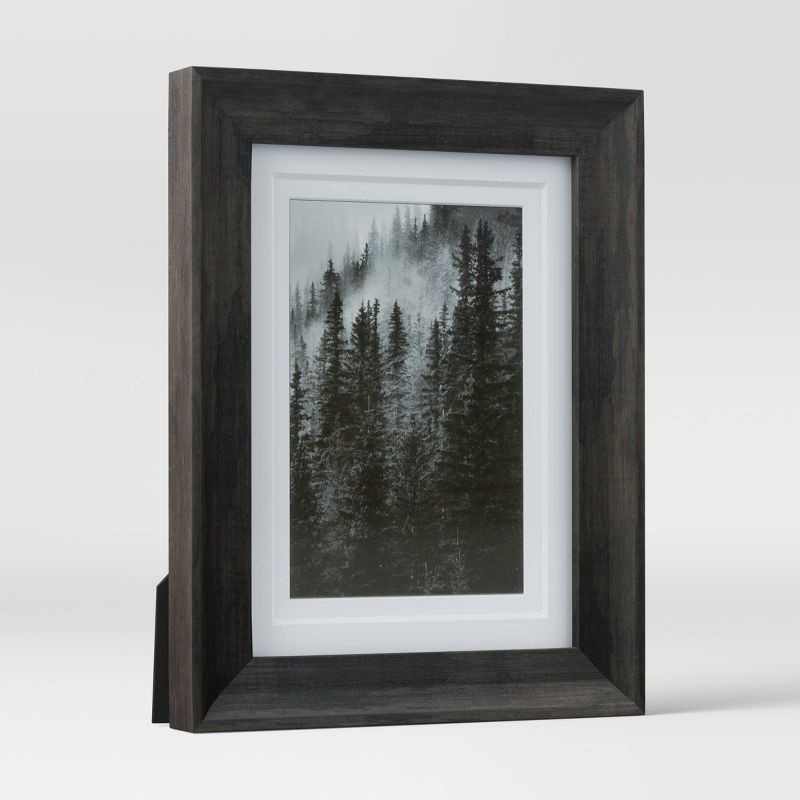 slide 1 of 4, 4" x 6" Double Matted Table Frame Dark Brown - Threshold™, 1 ct