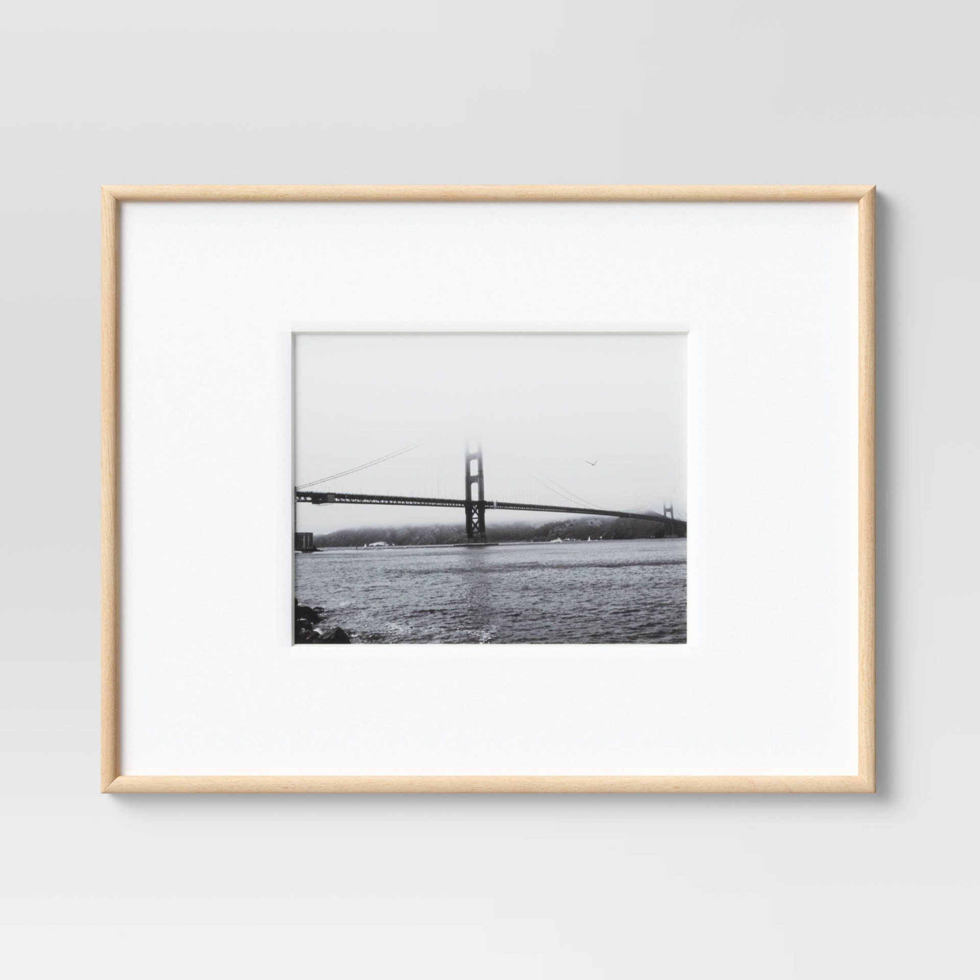 8" x 10" Matted Narrow Rounded Gallery Frame MidTone Natural Project