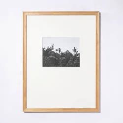 Threshold designed w/Studio McGee 18" x 24" Matted to 8" x 10" Gallery Frame Natural Wood - Threshold™ designed with Studio McGee: Beveled Acid-Free Mat