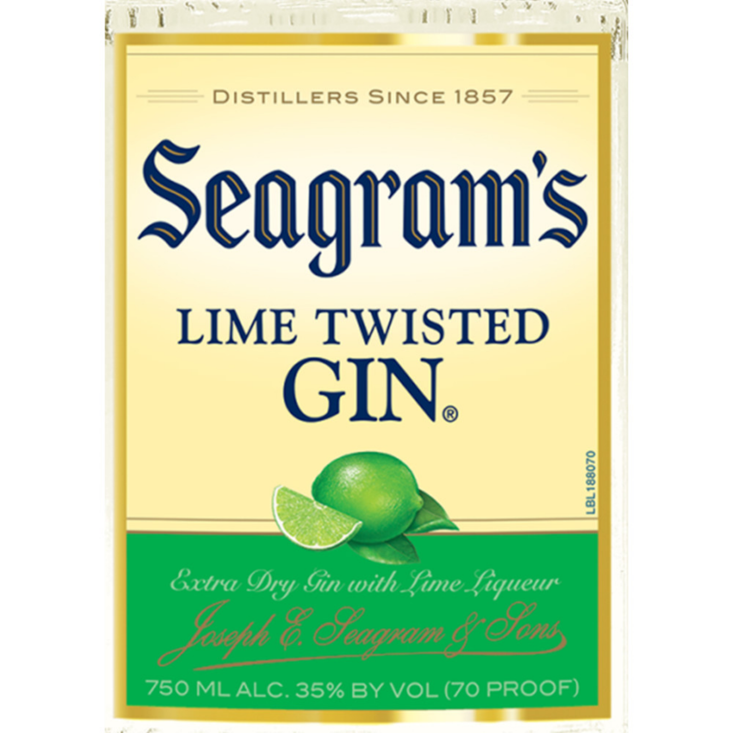 slide 2 of 5, Seagram's Seagrams Twisted Lime Flavored Gin 750mL Bottle, 750 ml