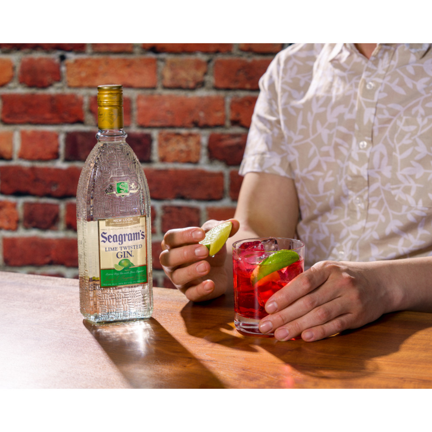 slide 3 of 5, Seagram's Seagrams Twisted Lime Flavored Gin 750mL Bottle, 750 ml