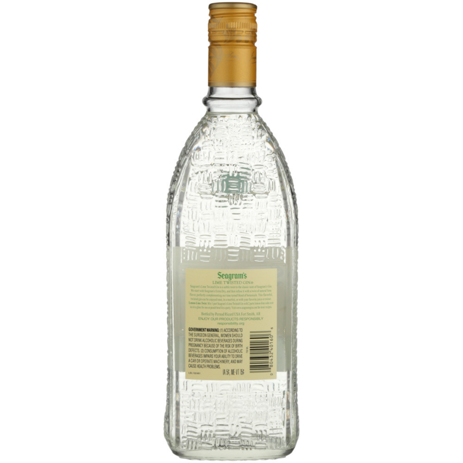 slide 4 of 5, Seagram's Seagrams Twisted Lime Flavored Gin 750mL Bottle, 750 ml