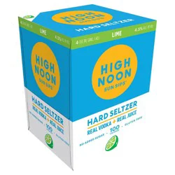 High Noon Sun Sips Lime Vodka Hard Seltzer - 4pk/355ml Cans