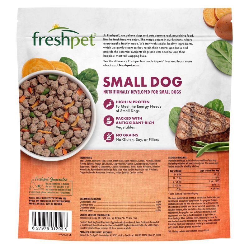 slide 2 of 4, Freshpet Select Small Dog Beef Roasted Meals Wet Dog Food - 1lb, 1 lb