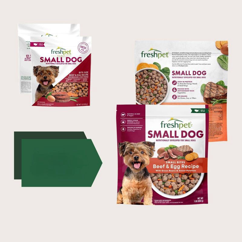 slide 3 of 4, Freshpet Select Small Dog Beef Roasted Meals Wet Dog Food - 1lb, 1 lb
