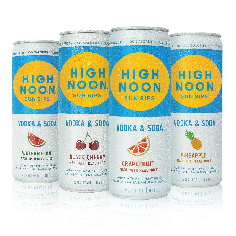 slide 6 of 11, High Noon Sun Sips Hard Seltzer Variety Pack - 8pk/355ml Cans, 8 ct, 355 ml