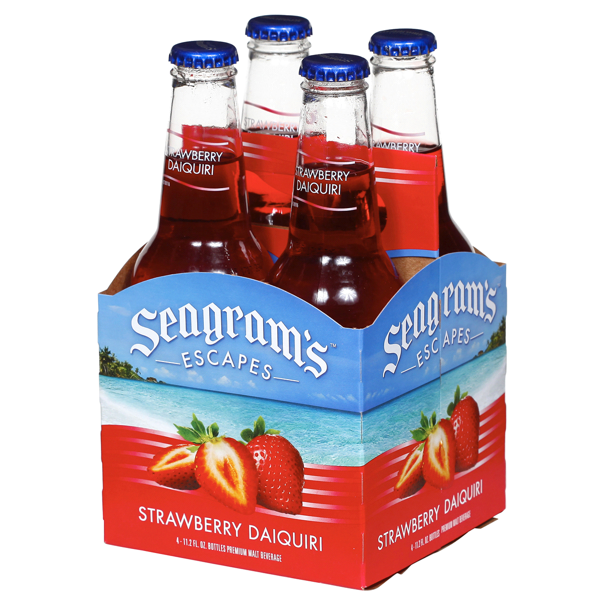 slide 2 of 5, Seagram's Strawberry Daiquiri - 4pk/11.2oz, 4 ct; 11 oz