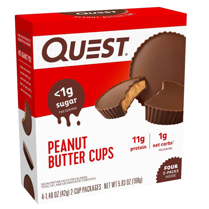 slide 2 of 7, Quest Nutrition Peanut Butter Cups - 1.48oz/4ct, 1.48 oz, 4 ct