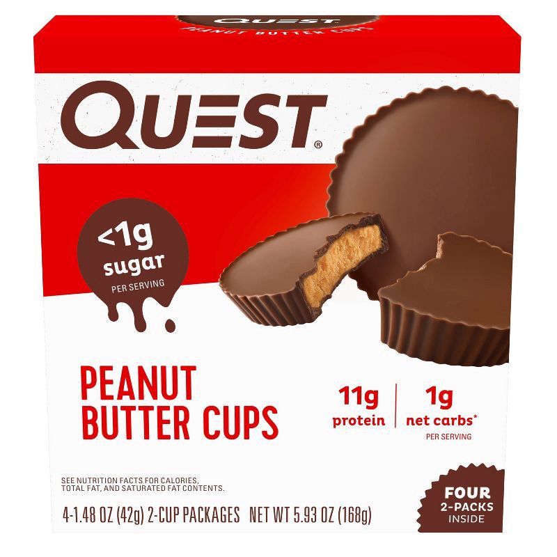 slide 1 of 7, Quest Nutrition Peanut Butter Cups - 1.48oz/4ct, 1.48 oz, 4 ct