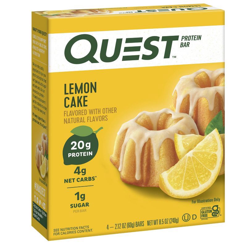 slide 2 of 9, Quest Nutrition Lemon Cake Bar - 4ct, 4 ct