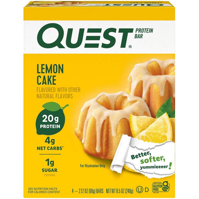 slide 9 of 9, Quest Nutrition Lemon Cake Bar - 4ct, 4 ct