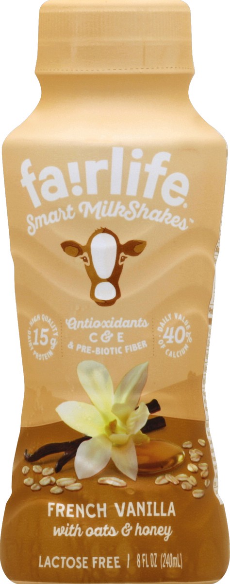 slide 1 of 5, fairlife Smart Milkshakes - French Vanilla, 8 oz