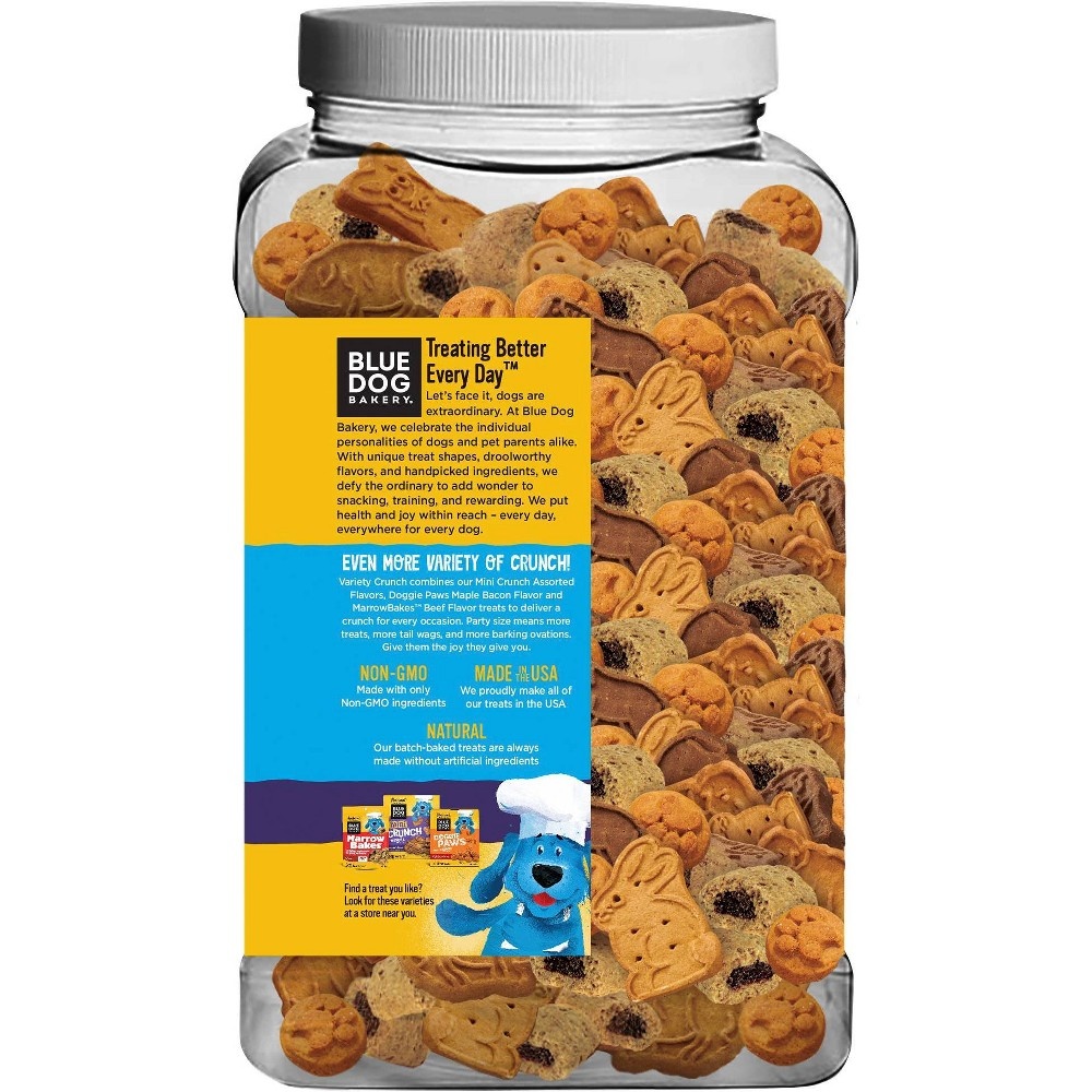 slide 3 of 3, Blue Dog Bakery Variety Crunch Dry Dog Treats, 24 oz