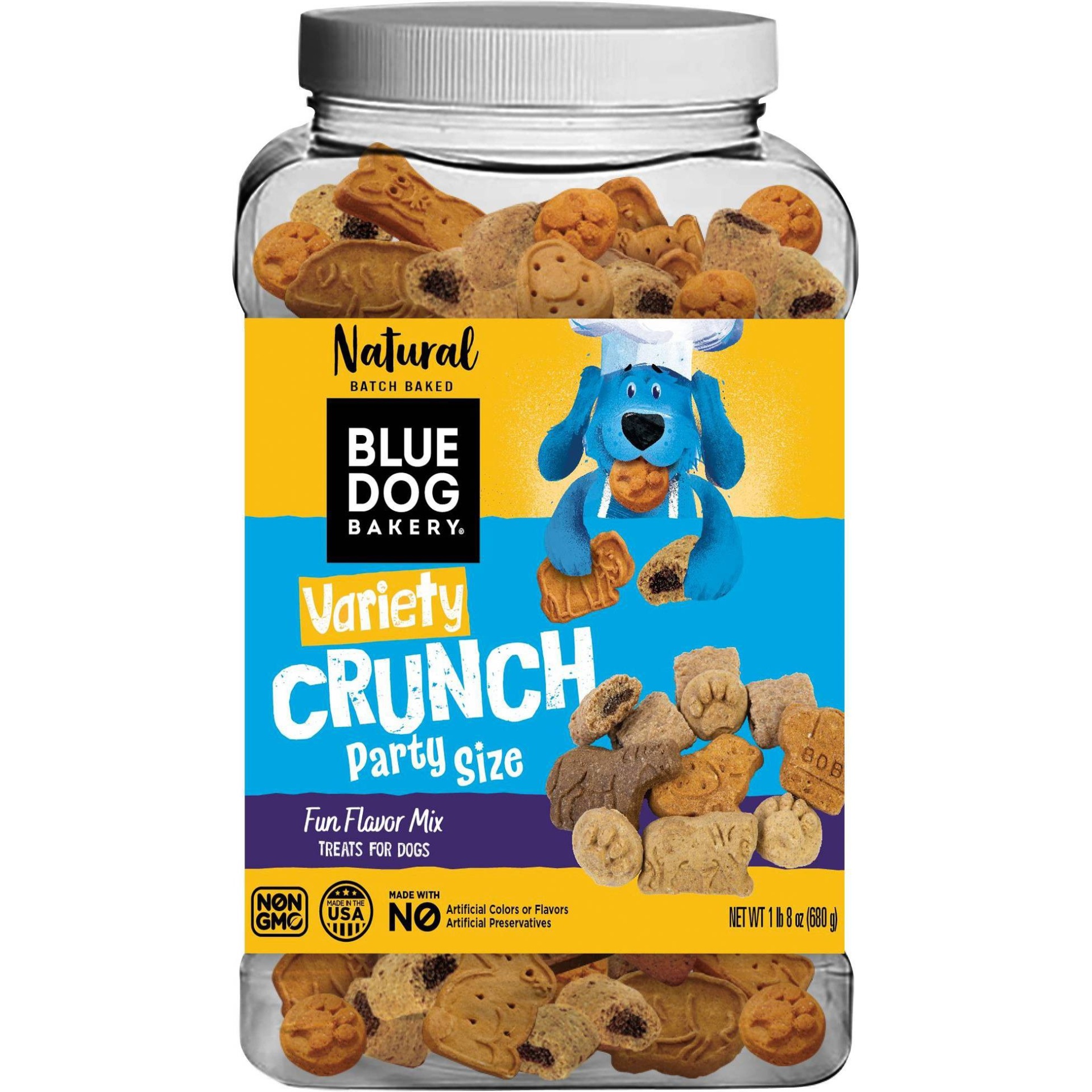 slide 1 of 3, Blue Dog Bakery Variety Crunch Dry Dog Treats, 24 oz