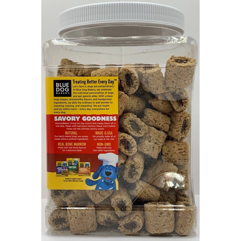 slide 3 of 3, Blue Dog Bakery Marrow Bakes Beef Flavor Dry Dog Treats, 28 oz