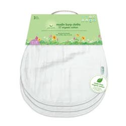Green Sprouts Organic Cotton Muslin Burp Cloths - White
