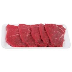 Beef Choice Round Sirloin Tip Steak Thin Sliced