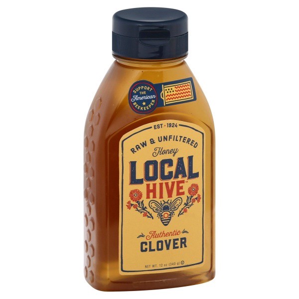 slide 1 of 1, Local Hive Raw & Unfiltered Authentic Clover Honey, 12 oz