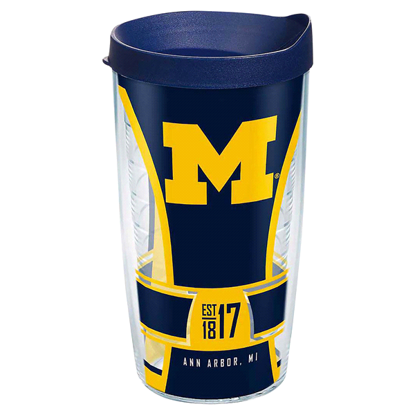 slide 1 of 1, Tervis Unv of Michigan Spirit Tumbler with Travel Lid, 16 oz