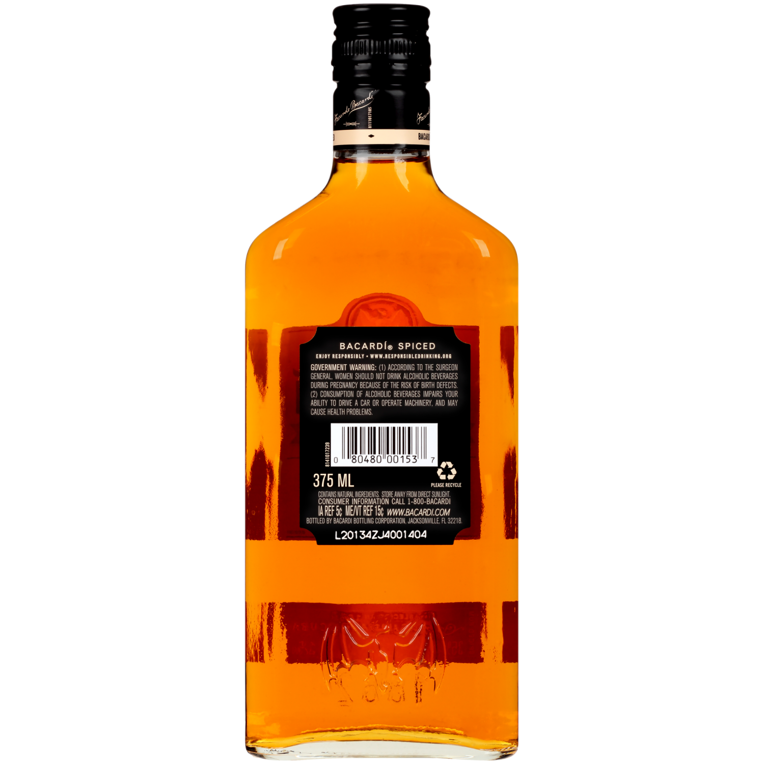 slide 2 of 4, Bacardi Original Spiced Rum, 375 ml