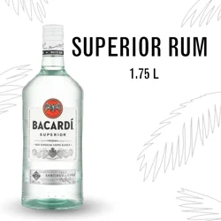 Bacardi Bacardí Bacardi Superior White Rum, Gluten Free 40% 175Cl/1.75L